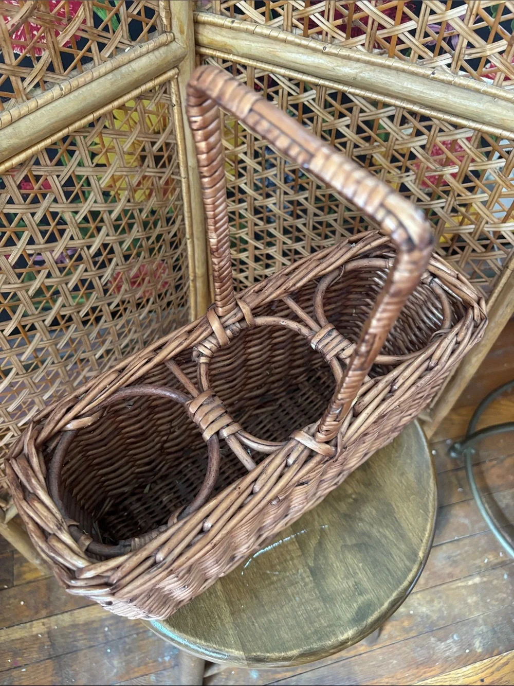 Vintage handwoven wicker